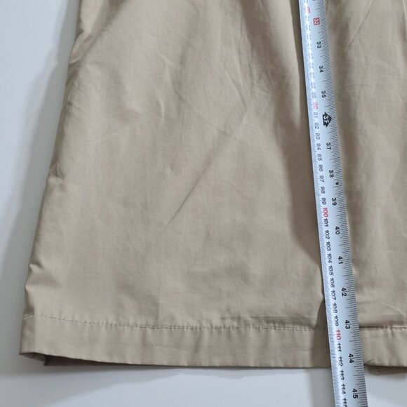 Zara Trench Coat Womens M Beige Belted Long Pockets Buttons Lightweight Preppy - Picture 9 of 16
